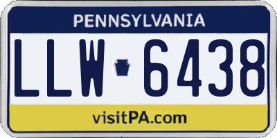 PA license plate LLW6438