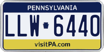 PA license plate LLW6440