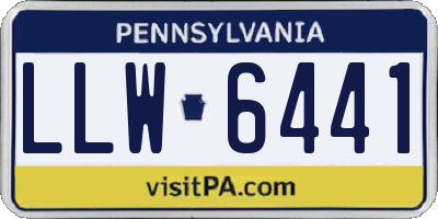 PA license plate LLW6441