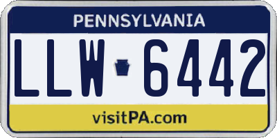 PA license plate LLW6442
