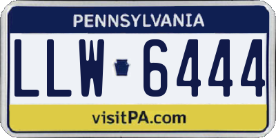PA license plate LLW6444