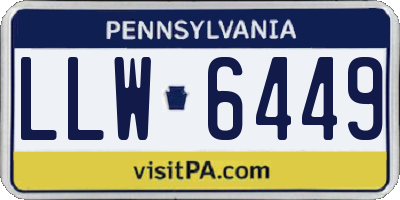 PA license plate LLW6449