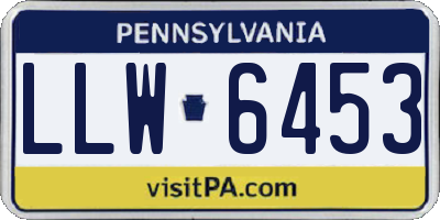 PA license plate LLW6453
