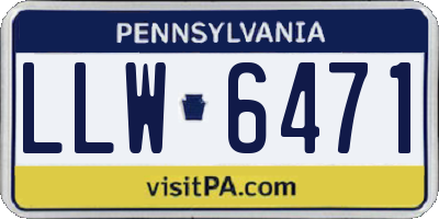 PA license plate LLW6471