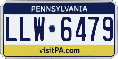 PA license plate LLW6479