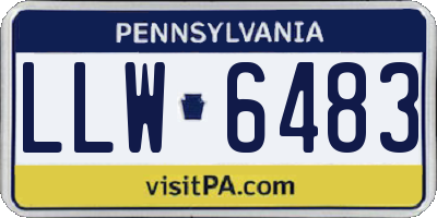 PA license plate LLW6483