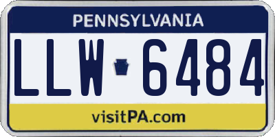 PA license plate LLW6484