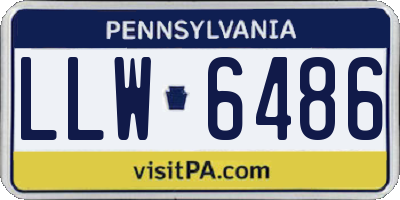 PA license plate LLW6486