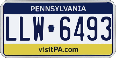 PA license plate LLW6493