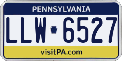 PA license plate LLW6527