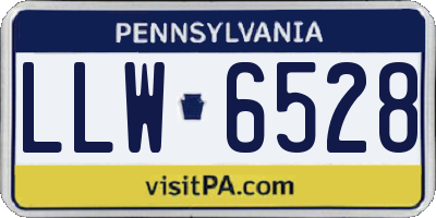 PA license plate LLW6528