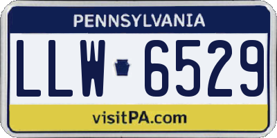 PA license plate LLW6529