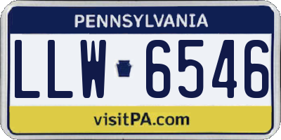 PA license plate LLW6546