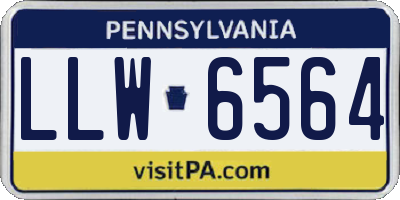 PA license plate LLW6564