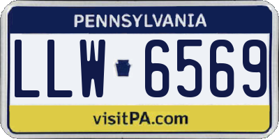 PA license plate LLW6569