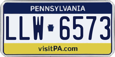 PA license plate LLW6573