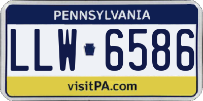 PA license plate LLW6586