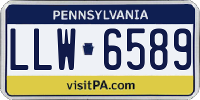 PA license plate LLW6589