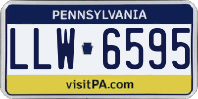 PA license plate LLW6595