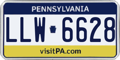 PA license plate LLW6628