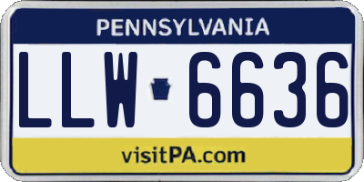 PA license plate LLW6636