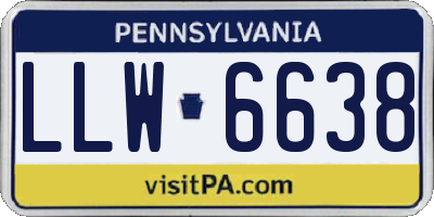 PA license plate LLW6638