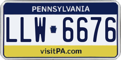 PA license plate LLW6676