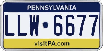PA license plate LLW6677