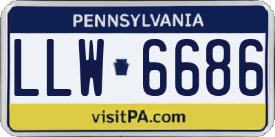 PA license plate LLW6686