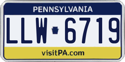 PA license plate LLW6719