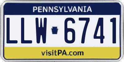 PA license plate LLW6741