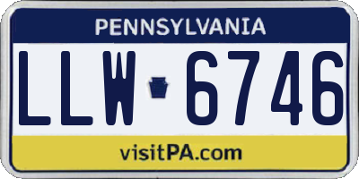 PA license plate LLW6746