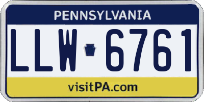 PA license plate LLW6761
