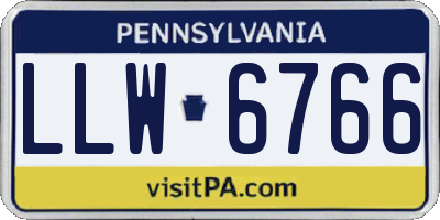 PA license plate LLW6766