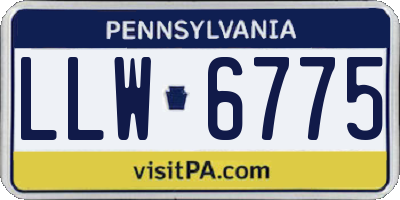 PA license plate LLW6775