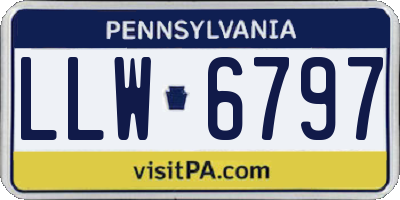 PA license plate LLW6797