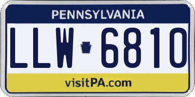 PA license plate LLW6810