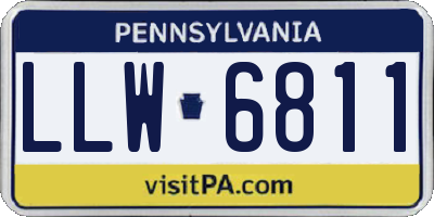 PA license plate LLW6811