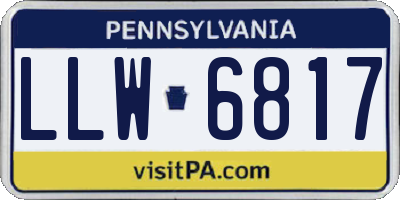 PA license plate LLW6817