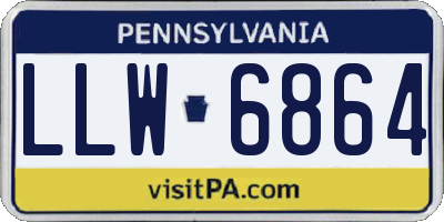 PA license plate LLW6864