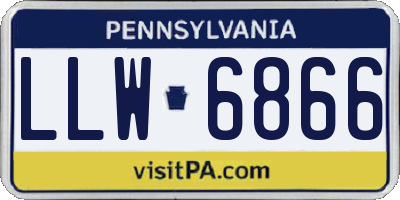 PA license plate LLW6866