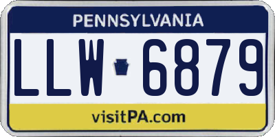 PA license plate LLW6879
