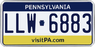 PA license plate LLW6883