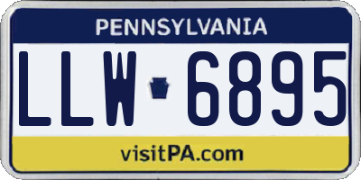PA license plate LLW6895