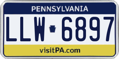 PA license plate LLW6897