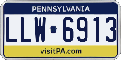 PA license plate LLW6913