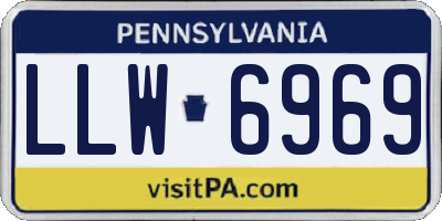PA license plate LLW6969