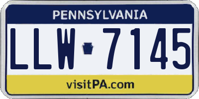 PA license plate LLW7145