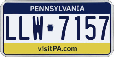 PA license plate LLW7157