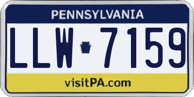 PA license plate LLW7159